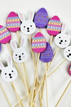 Pasen eitjes en haasjes cocktail cupcake prikkers