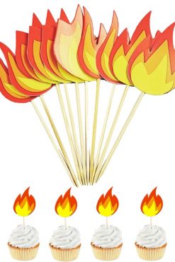 Vuur Kampvuur Brandweer cupcake prikkers