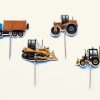 Verkeer Bouw werkers cupcake prikkers