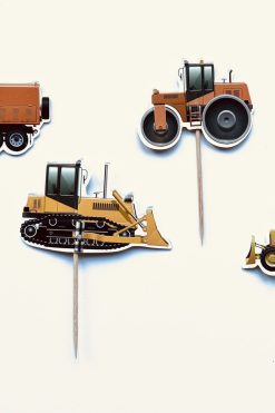 Verkeer Bouw werkers cupcake prikkers