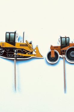 Verkeer Bouw werkers cupcake prikkers
