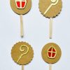 Sint mijter en staf cupcake prikkers