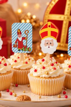 Festive Sinterklaas Cupcake Toppers