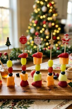 Kerstballen en kerststerren cupcake toppers op cupcakes