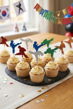 judoka cupcake prikkers sfeerfoto