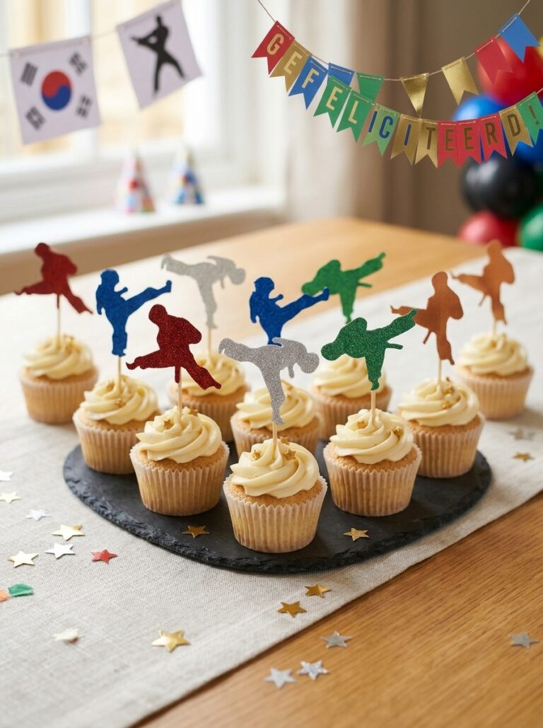 judoka cupcake prikkers sfeerfoto